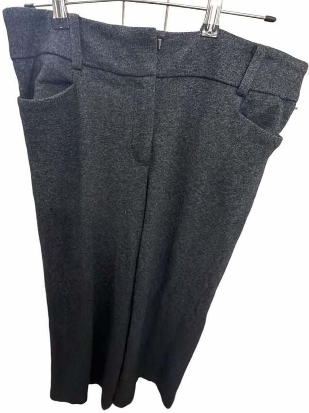 Talbots Modern Knit Wide Leg Pants Womens 8 Charcoal Gray Stretch Trouser